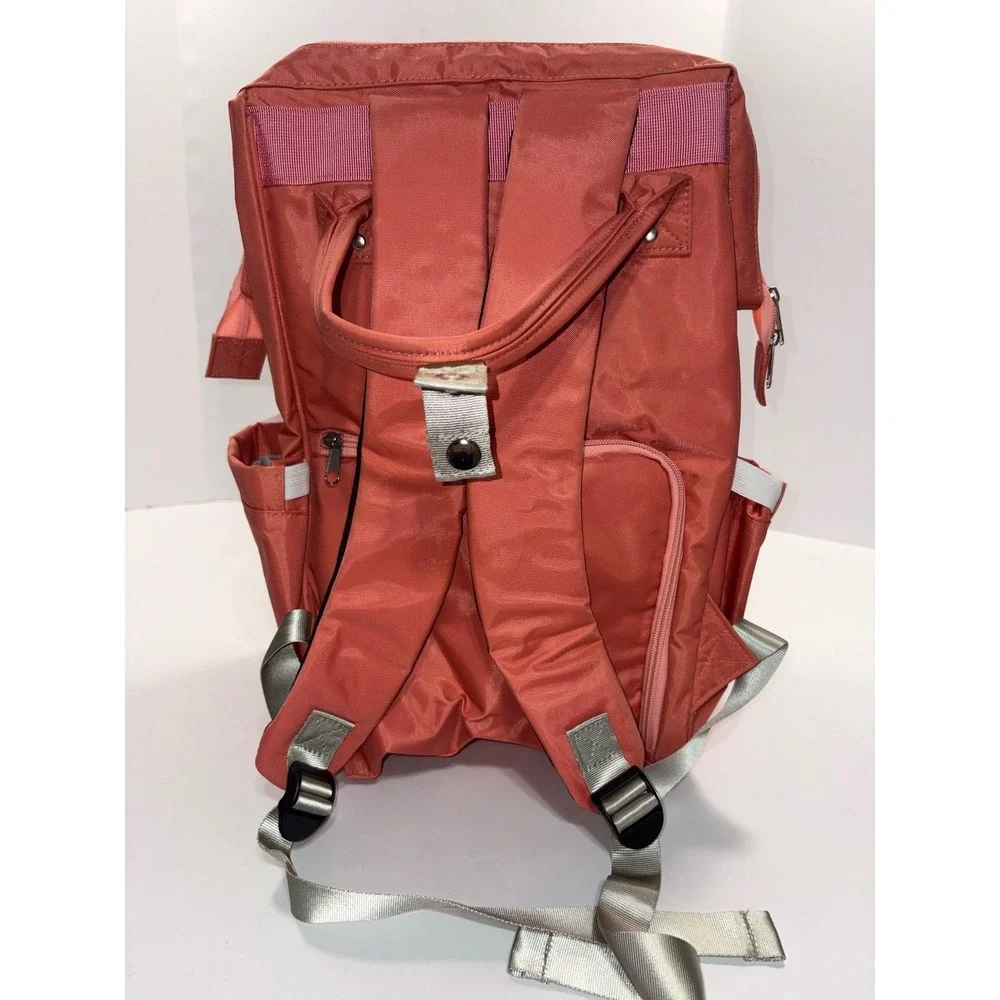 Babybug Day Saver Multi Function Waterproof Diaper Bag Backpack Coral Pink NEW